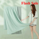 Axyaa Silk Ice Cream Quilt - Summer Cool, Washable, Thin, and Solid Color