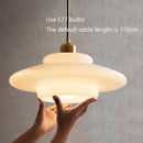 Axyaa Modern Milk Glass Pendant Lights LED for Kitchen Island Dining Room