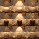 Axyaa Nordic Ceramic Table Lamp for Modern Living Space with LED Desk Light