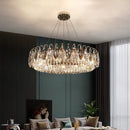 Axyaa Luxury Crystal Chandelier: Modern LED Ceiling Chandelier for Home Décor