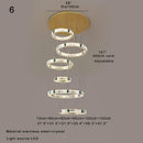 Axyaa Large Crystal Ceiling Pendant Light Fixture Luxury Villa Stairwell Decor Gold
