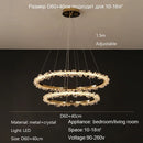 Axyaa Crystal Pendant Ring Chandelier for Luxury Interior Decor
