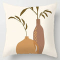 Axyaa Geometric Ginkgo Leaf Print Pillow Cover for Stylish Home & Office Decor