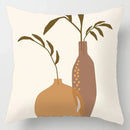 Axyaa Geometric Ginkgo Leaf Print Pillow Cover for Stylish Home & Office Decor