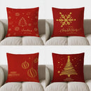 Axyaa Christmas Tree Snowflake Decorative Pillow Cover