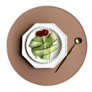 Axyaa Black Round Non-Slip Placemats Set for Durable Table Decor