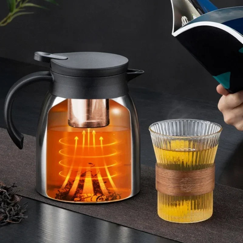 Axyaa Stainless Steel Tea Kettle Thermos Bottle with Tea-strainer