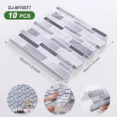 Axyaa 3D Self-Adhesive Wall Tiles, 10pcs, 11.81X11.81In, Splashback Stickers for Home and Indoor Spaces