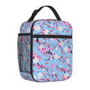 Axyaa Sakura Cherry Blossoms Insulated Lunch Bag for Work & Picnic