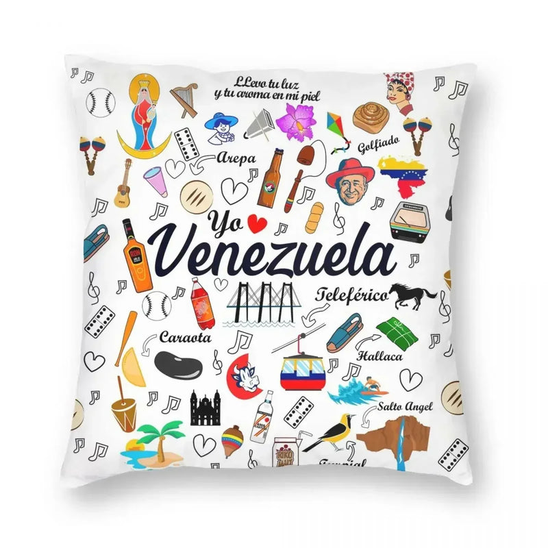 Venezuela Pride Print Pattern Sofa Cushion Cover by Axyaa