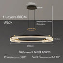 Axyaa Minimalist Ceiling Ring Chandelier Pendant Light for Dining & Living Room