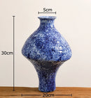 Ceramic Vase Artificial Flowers Pot Abstract Artwork Floral Vases Axyaa