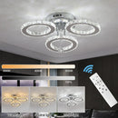 Axyaa Crystal K9 Ceiling Lamp: Smart APP RC Chandelier for Home Living Dining Room