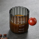 Axyaa Glass Espresso Milk Pitcher with Wood Handle