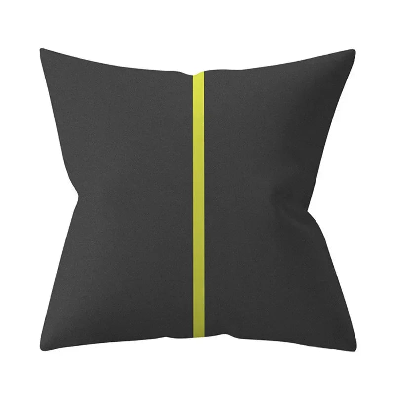 Axyaa Yellow Floral Geometric Cushion Cover 45x45cm