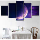 Axyaa Aesthetic Moon Nature Canvas Wall Art Poster for Living Room