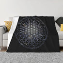 Axyaa Sacred Geometry Star Cluster Fleece Blanket