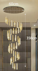 Axyaa Crystal Chandeliers Indoor LED Ceiling Light for Living Room