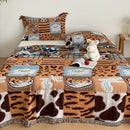 Axyaa Cotton Four-Layer Gauze Fringed Blanket Towel Quilt
