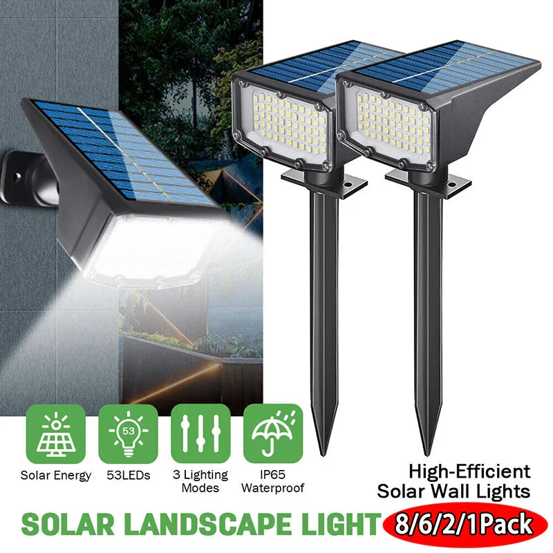 Axyaa 56 LED Solar Outdoor Lights with 3 Modes for Garden and Landscape