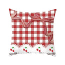 Axyaa Red Square Pillow Case for Home Décor
