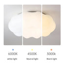 Axyaa Round Cloud Ceiling Light - Milky White LED Fixture