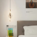 Axyaa LED Acrylic Bedside Pendant Lights, Bedroom Hanging Lamp Chandelier for Home Decor