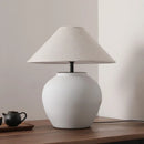 Axyaa Nordic Ceramic Fabric Table Lamp Retro Design for Home Decor