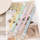 Axyaa Love Chopsticks Set: 5 Pairs Reusable Alloy Sushi Sticks with Non-Slip Grip