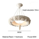 Axyaa White LED Pendant Chandelier for Home Decor and Indoor Lighting