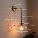Axyaa LED Copper Wall Light for Bathroom Mirror Hallway Bedroom Glass Lamp