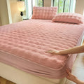 Axyaa Plush Fleece Bed Sheet for Double Bed - Winter Warm Mattress Cover