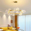 Axyaa Nordic Ring Star Chandelier Glass Ball Pendant Light