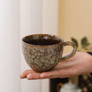 Axyaa Ceramic Teacups Set of 4 Cozy Coffee Mugs Retro Style Dining Drinkware
