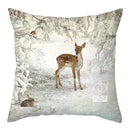 Christmas Deer & Rabbit Winter Pillow Case - Axyaa Home Decor Collection