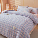 Axyaa Plaid Striped 100% Cotton Comforter Blanket for Warmth & Comfort
