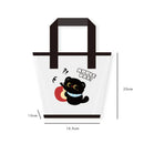 Axyaa Black Cat Mesh Handbag: Cute, Spacious, Versatile, Transparent Beach Bag