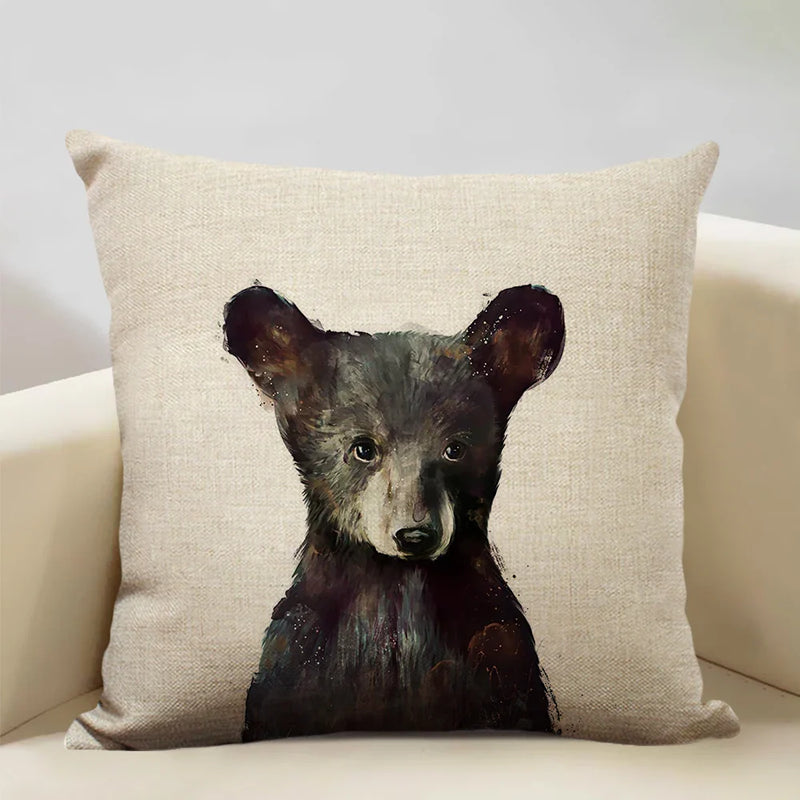 Animal Print Cushion 45x45cm for Sofa, Car Seat & Living Room Decor by Axyaa