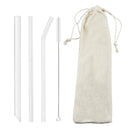 Axyaa Glass Straw Set with Brush | Reusable Drinking Straws for Cocktails & Smoothies