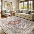Axyaa Retro Print Area Rug for Living Room, Bedroom, or Coffee Table