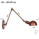 Axyaa Industrial Iron Long Arm LED Wall Sconce - E27 Socket