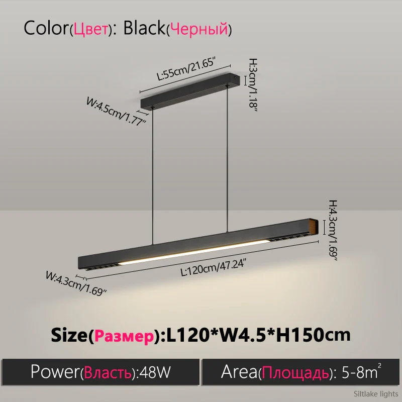 Axyaa Black Chandelier Nordic Modern Lamp for Restaurants, Bars, and Kitchens