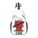 Axyaa Cartoon Dog Sling Bag - Crossbody Shoulder Backpack for Hiking and Travel