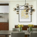 Axyaa Nordic Retro Industrial Cognac Glass Chandelier for Home and Retail