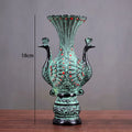 Axyaa Antique Bronze Decor Cow Rabbit Peacock Dragon Phoenix Vase Statues & Cups