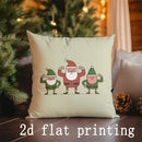 Axyaa Christmas Animal & Santa Pillow Cover for Sofa, Bedroom, Car
