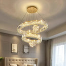 Axyaa Crystal Chandelier Pendant Light for Living Room Bedroom Ceiling, Luxury Indoor Lighting