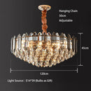 Luxury Clear Gray Crystal Ceiling Pendant Lamp by Axyaa