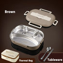 Axyaa Stainless Steel Insulated Bento Lunch Box Set with Bag - Office, School, Commercial