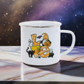 Axyaa Halloween Dwarf Pumpkin Enamel Mug: Holiday Gift, Cute Drinkware